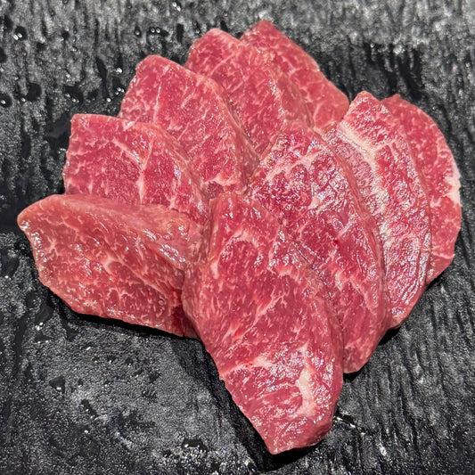 1歳馬の薄霜赤身（ちょいサシ入り）まずはこれ。50g〜