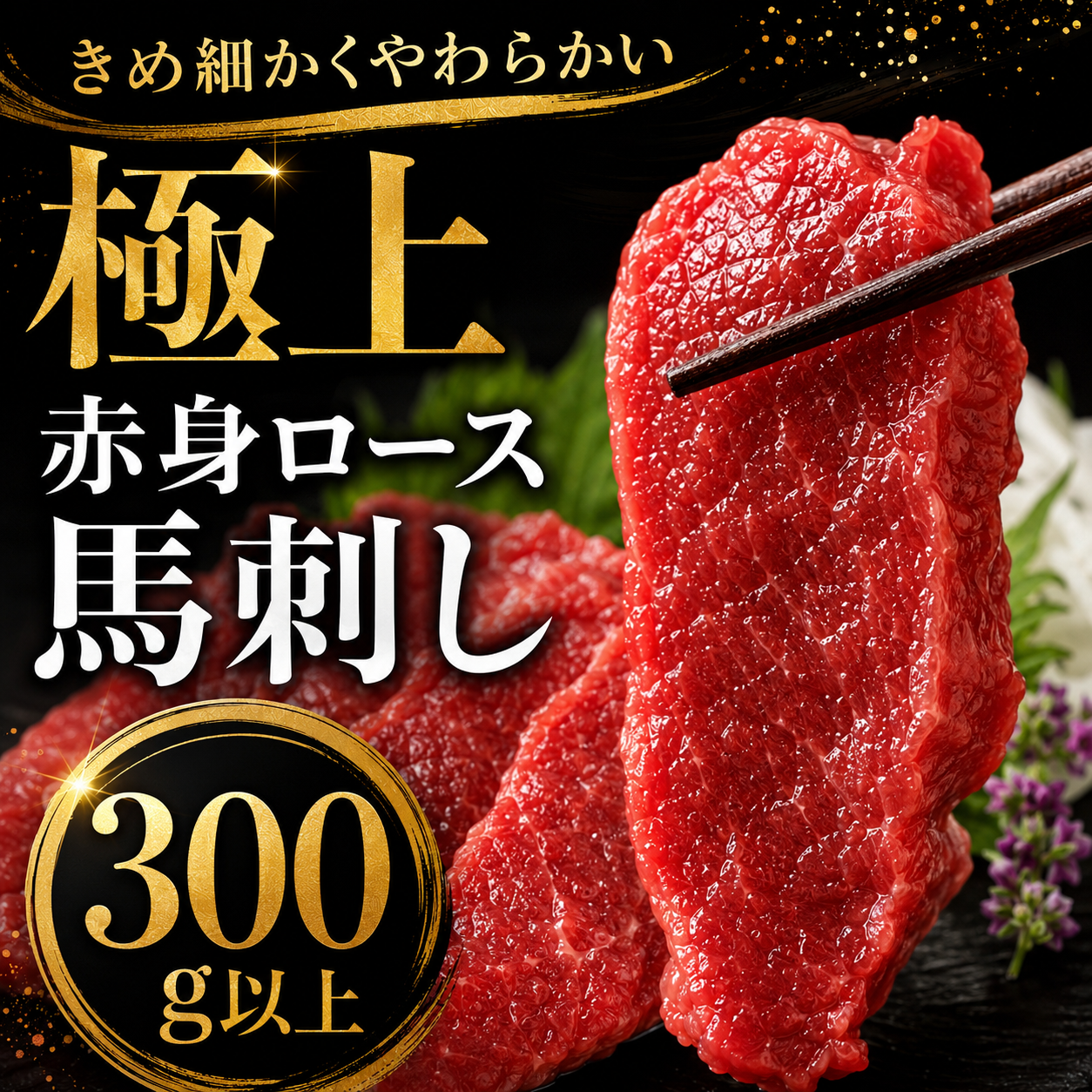 【きめ細かくしっとり濃厚】上質 馬ロース馬刺し 生食用 赤身馬刺し